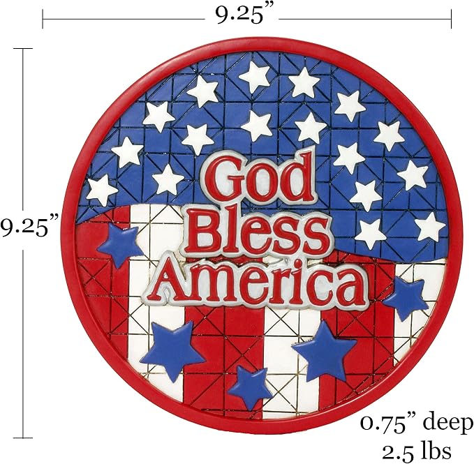Spoontiques - Garden Décor - Americana Stepping Stone - Decorative Stone for Garden