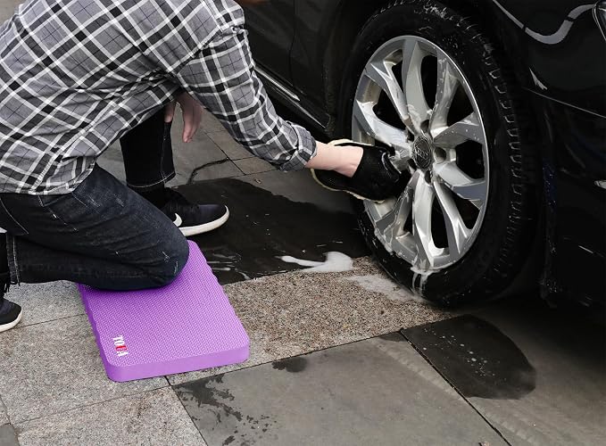 Kneeling Pad Thick Extra Large High Density Foam Comfort Kneeling Pad for Work Gardening Yoga Exercise Garden Knee Pad Purple, 1 Pack