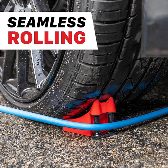 Maxshine Universal Ezy Wheel Hose Roller, 2-Pack (Red) | Car Wash Hose Guide Inserts Prevent Unnecessary Friction & Snags | Auto Detailing Tool for Smooth, Tangle-Free Car Washing & Garage Use