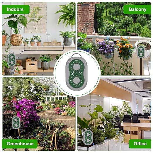 Automatic Plant Waterer Indoor Self Watering System for Pot Plant,Battery Powered Outdoor IPX5 Waterproof Auto Drip Irrigation Kit Beginner-Friendly Water 15 Plants