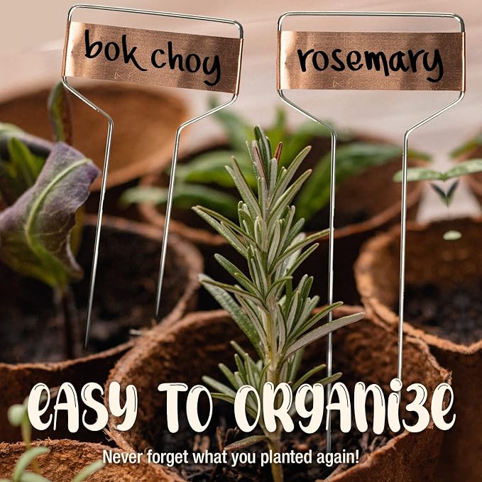 Metal Plant Labels for Garden, Pack of 25 pcs Waterproof Markers Excellent for Outdoor Use, 10"