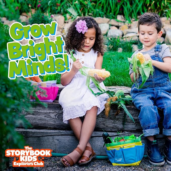 Kids Gardening Set – Toddler Gardening Kit Includes Watering Can for Kids, Shovel, Rake, Plant Stakes, Kids Gardening Gloves, Tote Bag & STEM Learning Gardening Guide Book - Pink Garden Tool Set