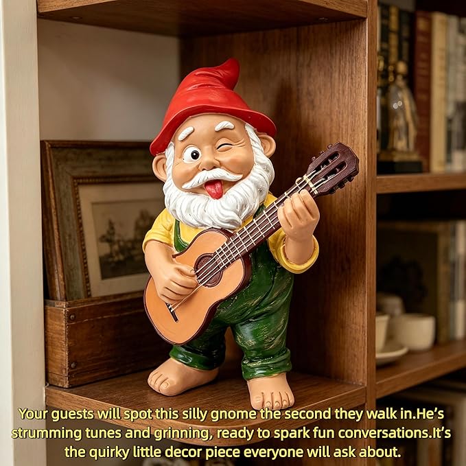large — garden gnomes,FHNQRQN,gnomes,garden gnomes outdoor,gnome garden decor,gnomes clearance,gnomes decorations for yard,funny gnomes,gnome gifts,Musical Gnomes statues,lawn gnome,outdoor gnome yard