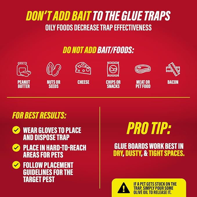 Catchmaster Roach Trap Glue Boards 6-Pk, Adhesive Bug Catcher, Insect & Roach Killer, Scorpion, Spider, Cricket, & Cockroach Traps for Home, Bulk Glue Traps for House & Garage, Pest Control for Home