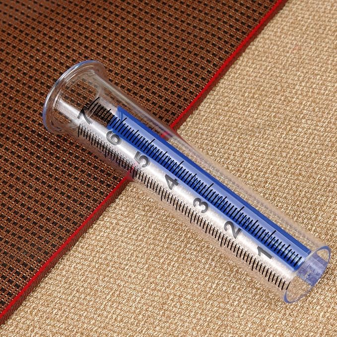 BinaryABC 2PCS Plastic Rain Gauge Replacement Tube,8.3 Inch Transparent Outdoor Rain Meter Tubes for Lawn Garden Yard Home