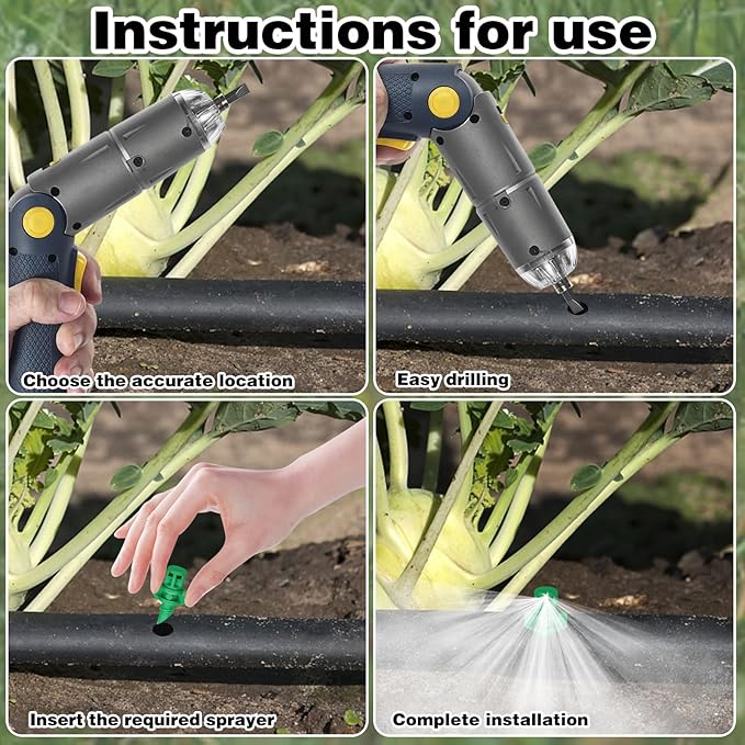 150Pcs Drip Irrigation Emitters, Micro Sprinkler Heads Misting Sprinkler Refraction Micro Sprayer Nozzles for Plants Lawn Water System (90/180/360 Degrees)