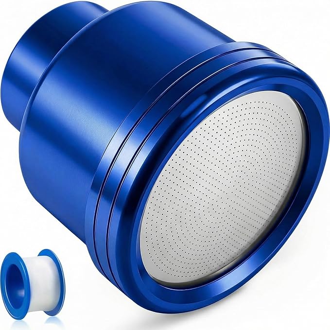 Dreyoo 1 Pack Water Nozzle with 3000 Tiny Holes, 3/4'' Aluminium Alloy Garden Hose Shower Head with PTFE Thread Seal Tape for Outdoor Watering Flowers, Plants, Greenhouse, Nurseryman (2.36'',Blue)