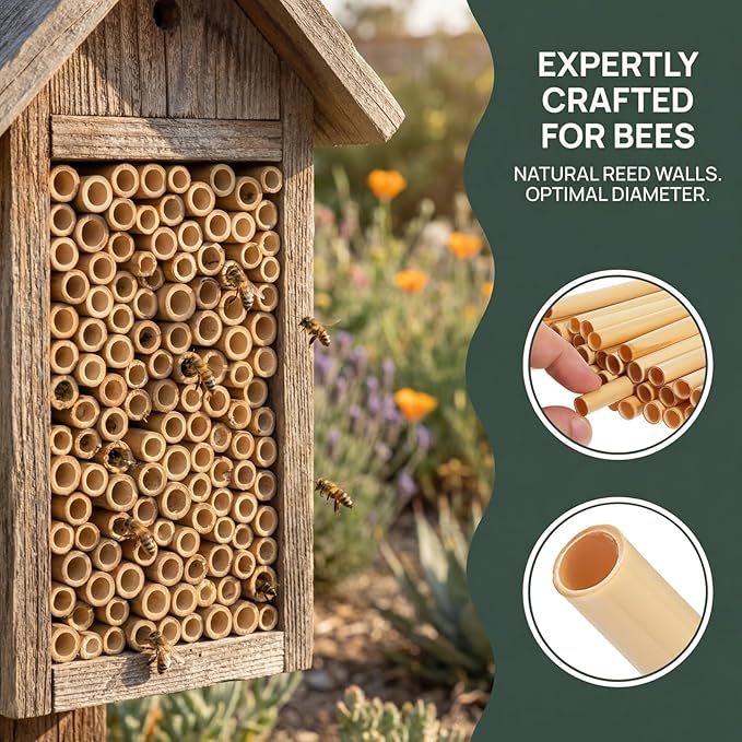 Mason Bee Tubes Mason Bee House Tubes: 100PCS 6 Inches Cardboard s Supplies Keeper Replacement Nesting Refill s for Houses, Hotels