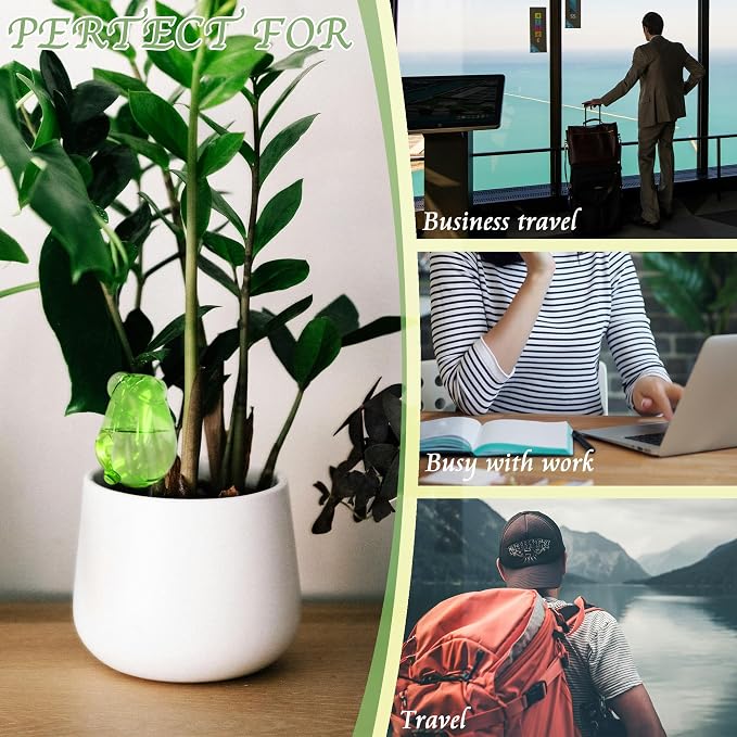 2 Pack Self Watering Spikes, Indoor Plant Watering Globes, Frog Shape Automatic Irrigation Spikes,Plant Watering Devices(Green)