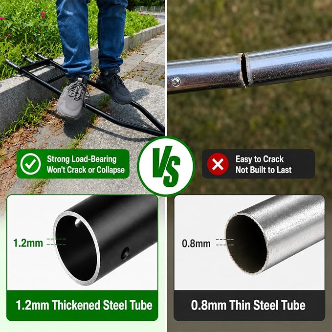 Lawn Aerator Tool, Heavy Duty Core Aerator | Sturdy Yard Aerator, clog free lawn aerator,Ergonomic design does not collide with knees,core lawn aerator 5.12 inches deep