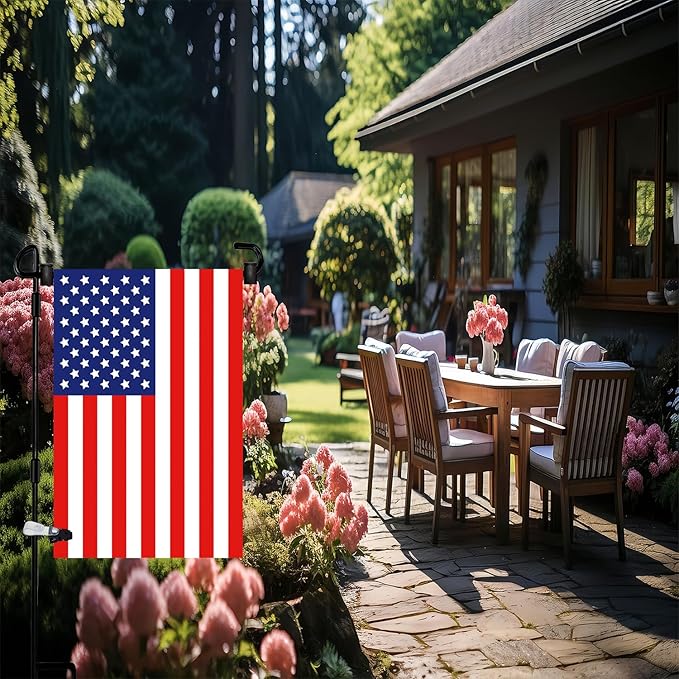 Garden Flag Pole Stand Holder,Akeydeco 10 Pack Garden Flags for Outside with Flag Stopper and Clip Waterproof Powder-Coated Paint for Flag Pole Holder for Outside House,Yard Flags for Outside