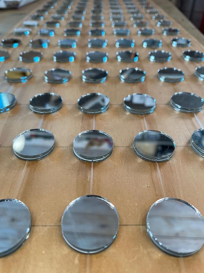 Mirror Garland Strand, Real Mirror Suncatcher, Hanging Garden Sun Catcher Mobile, Patio Decor, Window Sun Catcher, 50 Double Sided Glass Mirrors, 48 Inch Strand