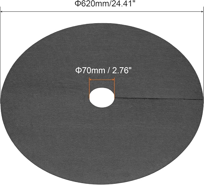 MECCANIXITY Tree Mulch Ring 24.4" Nonwoven Tree Protector Mat Plant Cover for Weed Control Round Weed Barrier Black 4 Pack