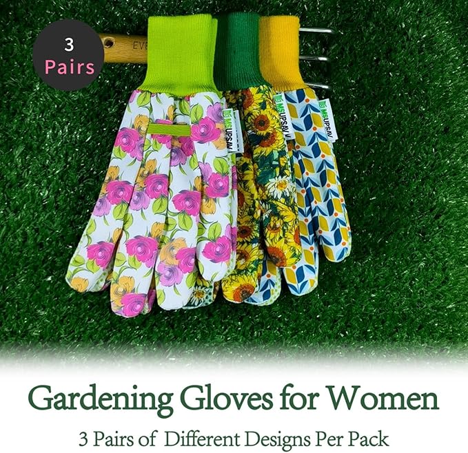 Gardening Gloves,Women Yard Work Garden Glove,Gifts | Thorn Proof,Puncture Resistant,Touchscreen,Gift,Leather,Spandex