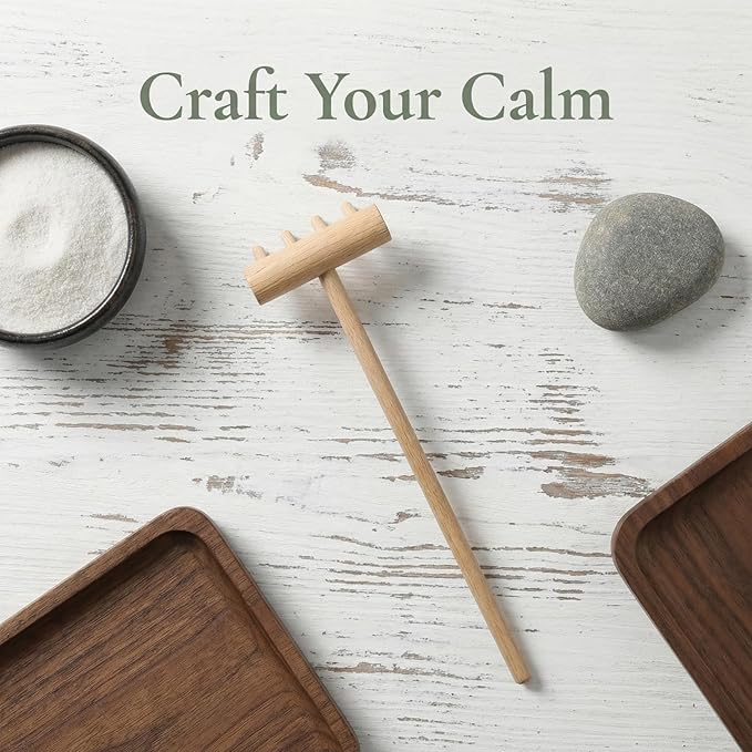 Garneck 64Pcs Mini Zen Garden Rakes Set Sand Rakes for Meditation Mini Zen Garden Accessory Smoothing Sand Table Desktop Decor and Feng Shui for Home Office
