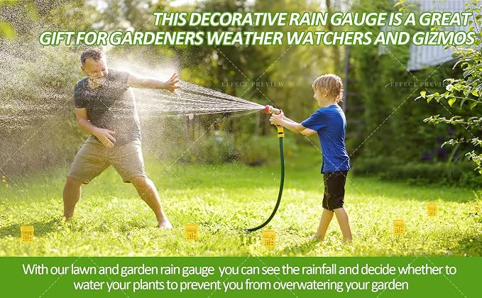 15 PCS Rain Gauges Outdoor 1.5" Transparent Sprinkler Rain Gauge for Lawn with Wide Mouth Water Measuring Tool (Yellow)