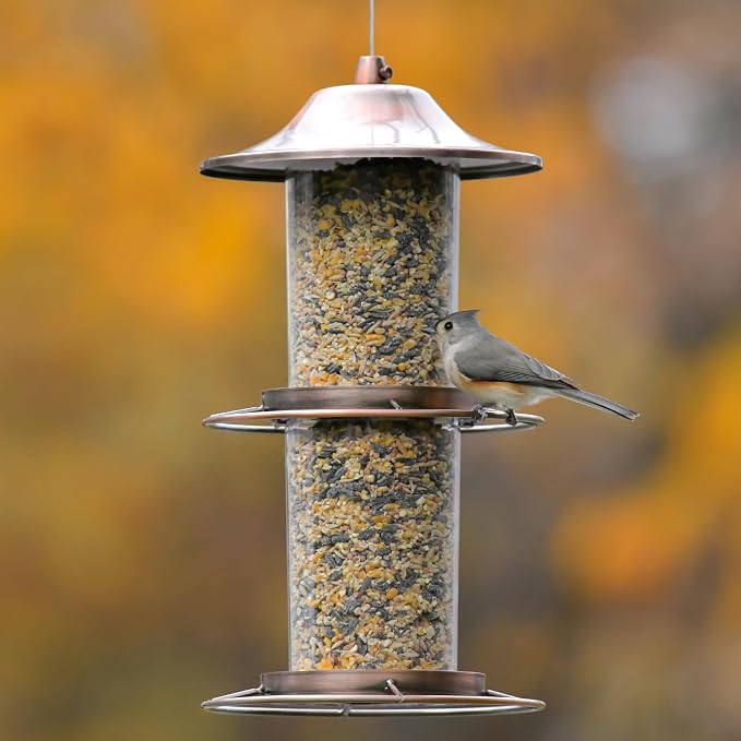 Perky-Pet 325C 2-Tier Copper Panorama Bird Feeder