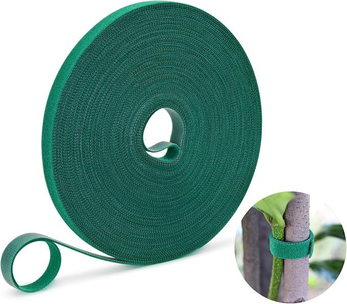 Extra Long Garden Tape, 65.6ft Reusable Plant Ties, Heavy Duty Supports for Climbing Plants, Adjustable Twist Ties for Plants, Flowers, Saplings, Vines