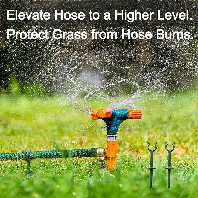 Garden Hose Holder Stake Set of 36 - Durable Plastic fits 5/8 inch Hose Guides for Lawn,Yard & Plant Care, Soaker Hose Support, Kink-Free Watering (Fits 5/8” Hoses)