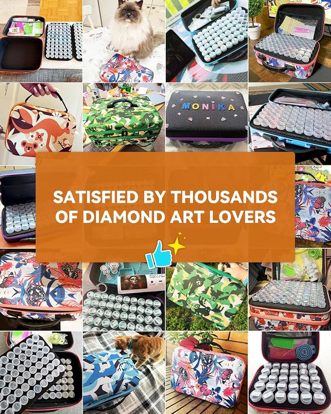 ARTDOT 240 Slots Storage Container for Diamond Art Kits for Adults,Portable Bead Storage Boxes for Diamond Painting Accessories and Tools