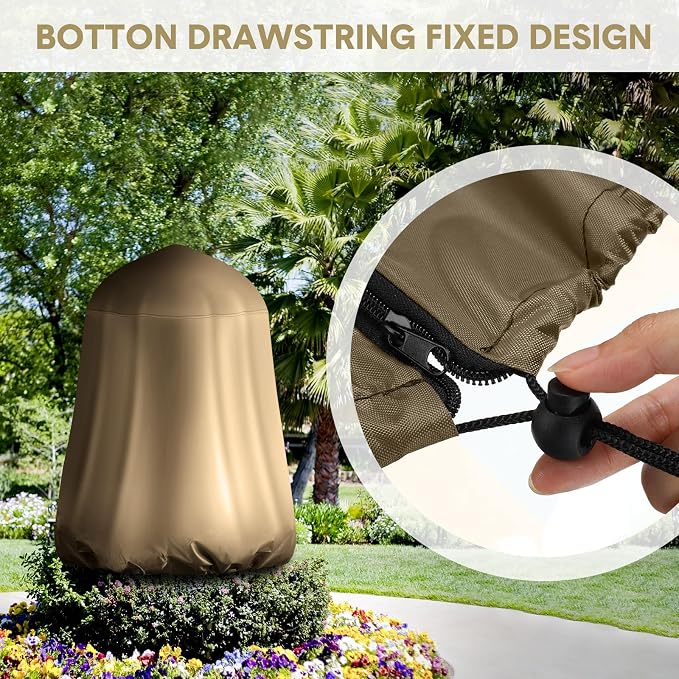 Tatuo Fountain Covers for Winter Waterproof 36"x42" 600d Outdoor Oxford Cloth Garden Fountain Statue Protective Cover with Drawstring for Outdoor Garden Statue