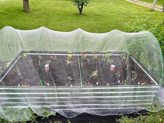 Garden Pest Barrier Netting, Insect Barrier Net 4x26Ft Ultra Fine Netting Thickened Mesh Net Plant Covers for Vegetable Plants Fruits Greenhouse Row Cover Raised Bed Barrier Screen Bugs Out (4x26ft)