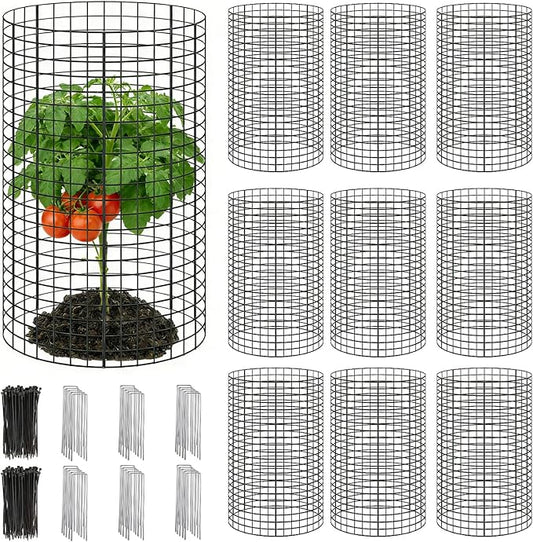 10 Pack Plant Protector from Animals, 24x12 Inches Wire Plant Protector, Plant Cages to Keep Animals Out