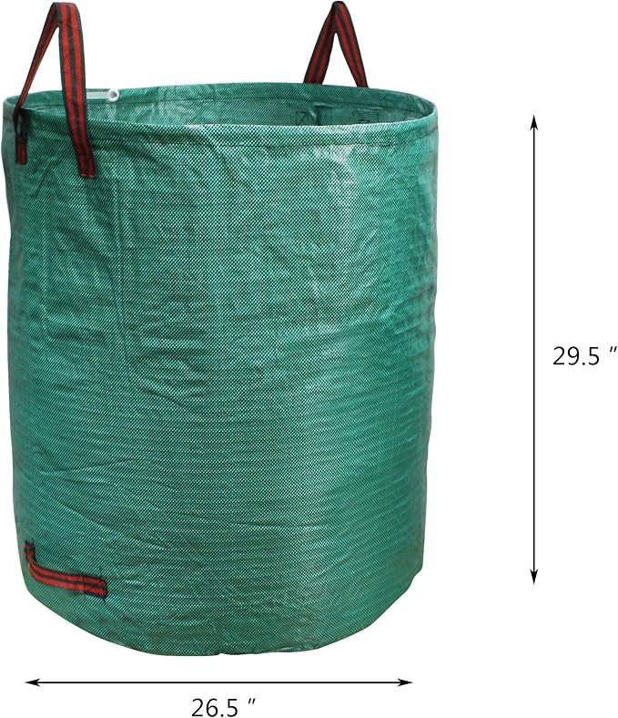 5-Pack 72 Gallons Garden Bag Heavy Duty Gardening Bags, Lawn Pool Garden Leaf Waste Rubbish Plants Grass Bag (5 X 72Gallons)