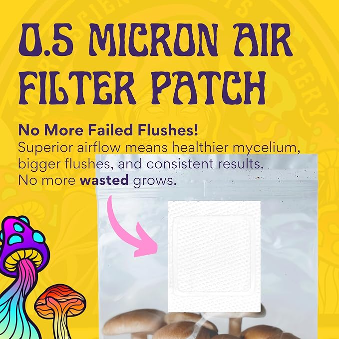 SPORE SORCERY 2 LB 2-Pack All-in-One Grow Bag: Up to 32oz of Mushrooms! Nutrient-Enhanced, Injection Port, Just Add Your Own Spores & Grow Like Magic (2 x 2 LB Bags)