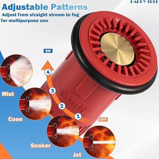 Happy Tree 1" NST / NH Fire Hose Nozzle Thermoplastic Fire Equipment 22 gpm