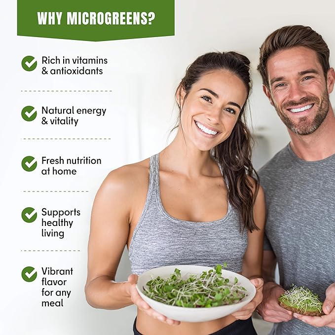 SproutMe Microgreens & Sprouting Seeds Variety Pack – 10 Varieties for Indoor & Outdoor Growing, Non-GMO Heirloom – Arugula, Beet, Basil, Broccoli, Cabbage, Kale, Mustard, Pea, Radish, Spinach