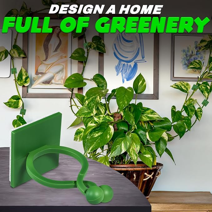 110 Pcs Wall Plant Clips for Climbing Plants - Self-Adhesive Climbing Plant Wall Clips for Vines and Cords Organization - 40 Small, 40 Medium, and 30 Large Sizes in One Set, for Indoor and Outdoor Use
