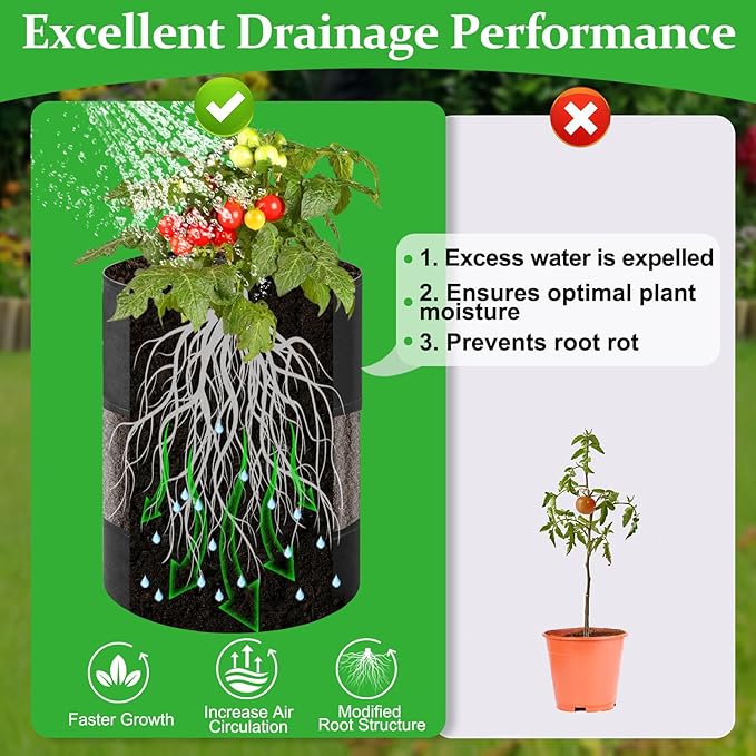 4 Pack 10 Gallon 360°Visible Potato Grow Bags,Heavy Duty Thickened Nonwoven Fabric Planter Bags with 2 Clear Harvest Windows&Removable Shading Cover,Reinforced Handles,Vegetable Grow Bags with Labels