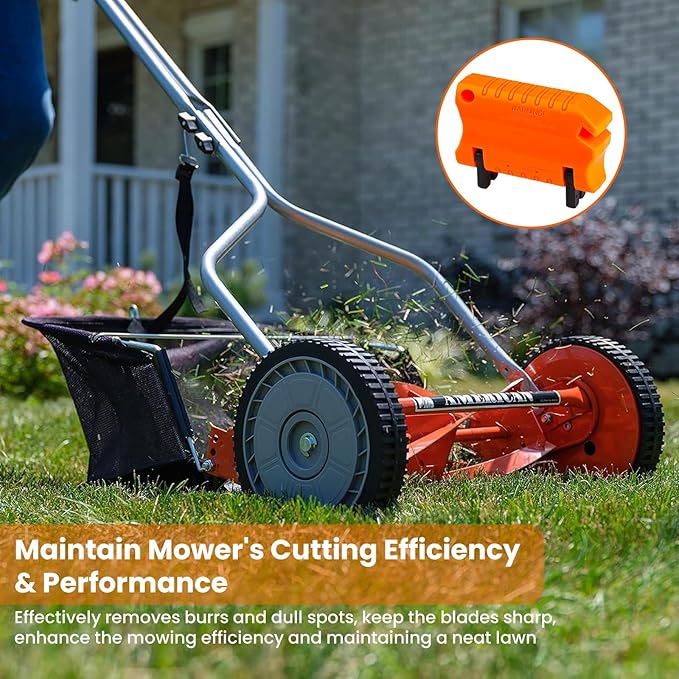 Reel Lawn Mower Blade Sharpener for Manual Push Reel Lawn Mower,Hand Reel Mower Sharpener，SK-2 Standard Lawn Mower Sharpening Kit for Home Garden Lawn Care