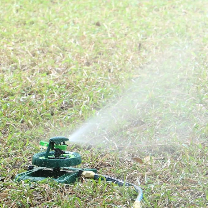STYDDI Pattern Impulse Sprinkler for Medium to Large Yard Areas, Customizable Watering Pulsating Sprinklers for Yard, Lawn Impulse Sprinkler for Irregular Shapes, Covers up to 5,800 Sq. Ft