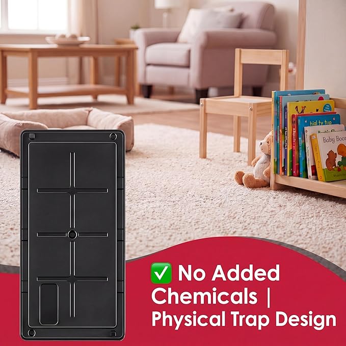 Qualirey 36 Pack Rat Glue Traps 10x5 Inch, Pre-Baited Heavy Duty Mouse Sticky Traps for Mice Snakes Roaches, Large Adhesive Glue Boards with Peanut Scent, No Touch Disposal, Indoor Outdoor (Black)