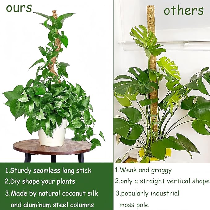 Moss Pole,28'' Moss Pole Monstera Plant Support. (2×28 Inch)