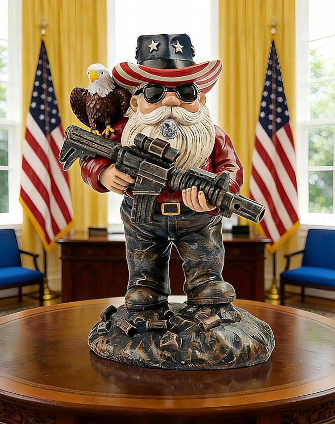 Patriotic Gnomes, Military gnome,gnome,4th of July/Army/Armed Gnomes Fighting, for Men,USA, Military Gifts,Veteran Gifts,Desk Decor for Men,Mens Office Decor 003