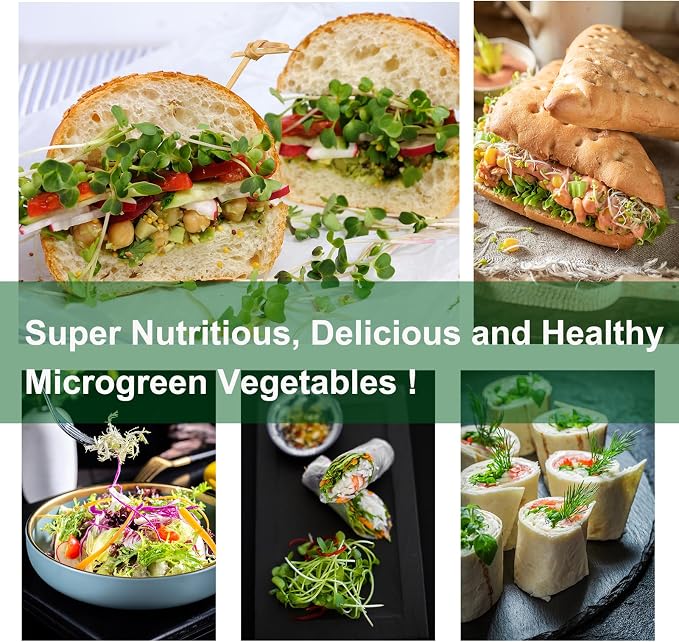 16 PCS Microgreen Mats, 10" X 10" Plant Grow Mat Hydroponic Grow Pads Microgreens Sprouting Mats Microgreens Kit for 1020 Germination Trays Wheatgrass Sprouts