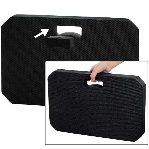 Hacaroa 3 Pack Extra Thick Kneeling Pad, EVA Foam Garden Kneeler Comfortable Knee Pad Cushion for Work, Gardening, Baby Bath, Exercise, Yoga, Water Resistant, Black