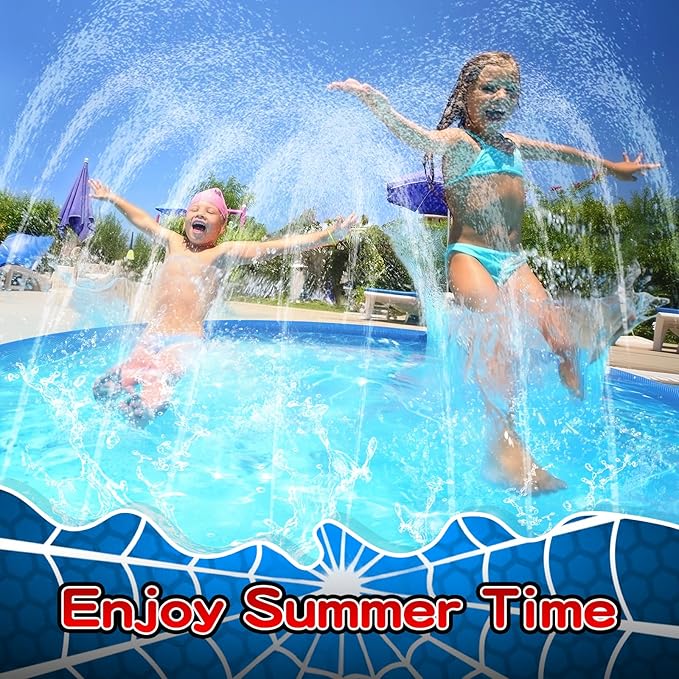 Non Slip Splash Pad for Kids and Dogs, 87'' Extra Large Splash Pad Outdoor Sprinkler for Kids, Dog Water Summer Toys Outdoor Toys for Toddlers 3-5 Ages 4-12