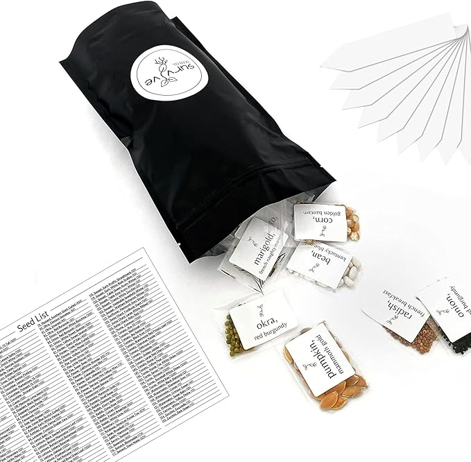 Survival Seed Kit America's #1 Largest Assortment of Heirloom Seeds - 155 Varieties - (Over 65,000 Seeds) Vegetable Fruit Herb Flower, Non-GMO, Seed Vault, Home Garden by Survive Seed Co. (Eco Pack)