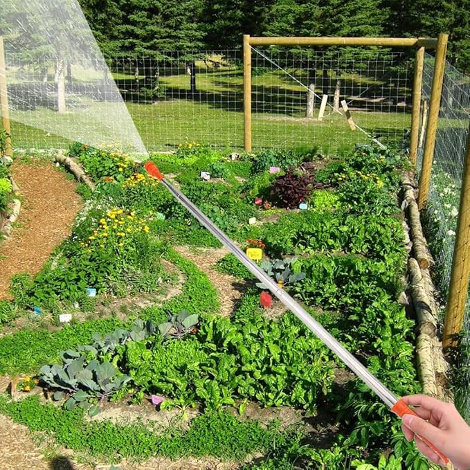 Telescopic Spray Wand, 2.6m Stainless Steel Hose Tank Sprayer Wand Extendable Watering Wand for Long Distance Greenery Irrigation Plant Sprinkle Tool for Home Garden Wide Range Fine Mist