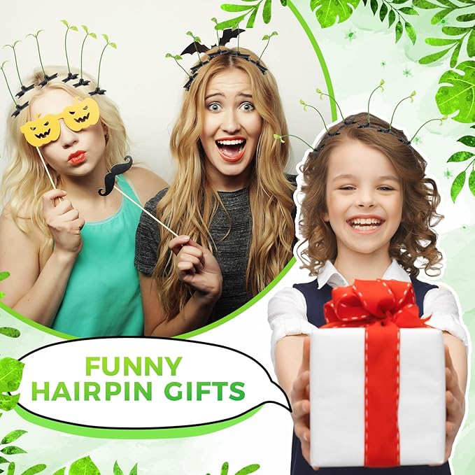 Tigeen 100 Pieces Bean Sprout Hair Clip Funny Plant Hairpins Grass Flower Butterfly Mushroom Hair Accessories (Classic Style)