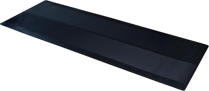 CLIMATEX Indoor/Outdoor Rubber Runner Mat, Door Mat For Floor Protection, 27" X 10', Black (9A-110-27C-10)