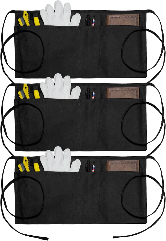 Canvas Work Waist Apron with 3 Pocket