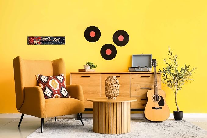 Vintage Tin Sign Retro Metal Rock Roll Signs For Home Decor Stylish Wall Art Plaques Gift For Music Room Home Bathroom Kitchen And Gothic Wall Decor In Every Room 4x16 In