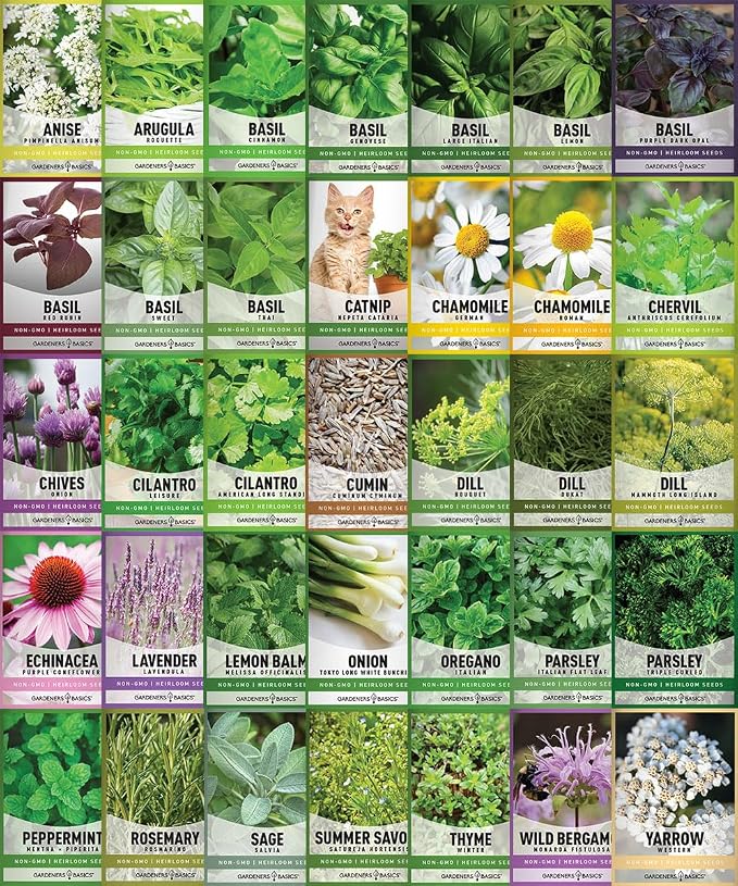 Gardeners Seed Vault Kit - 70 Varieties of Vegetable and Herb Seeds for Your Garden | Non-GMO Heirloom Seeds for Planting, Prepping, Survival, Indoor Outdoor Gardening, Containers, Raised Beds
