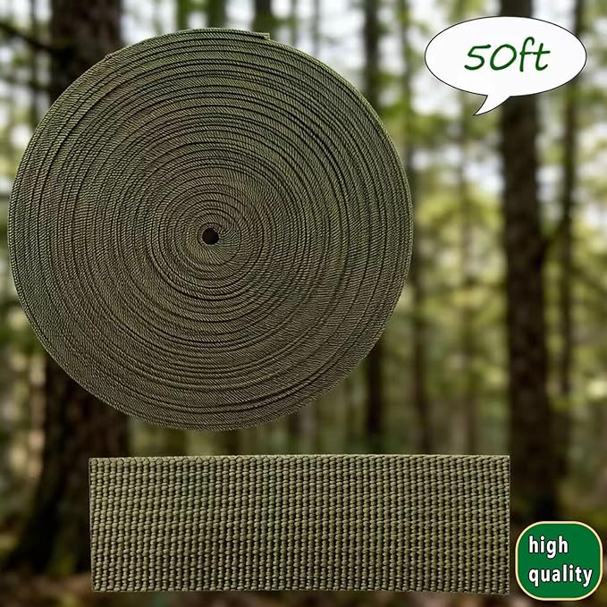 1 Roll 65.6 Feet Tree Tie for Plant Support Garden Strap 1 Inch Width Staking and Guying Material 1,800 Lbs Strength (Army Green)