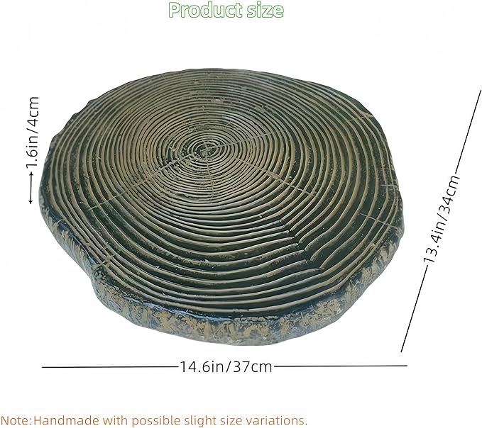 Stepping Stones Outdoor, Garden Decor,Realistic Tree Ring Design Decorative for Garden Path Walkway, Rustic Yard Decor Patio Lawn Accessories